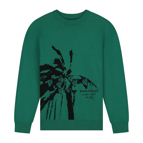 Branches Of Belonging Knit Sweater - Dark Green