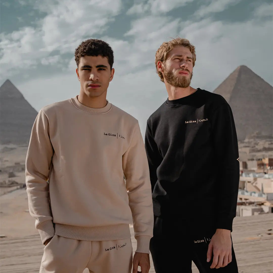 Twin logo Sweatshirt Black - Le Giza