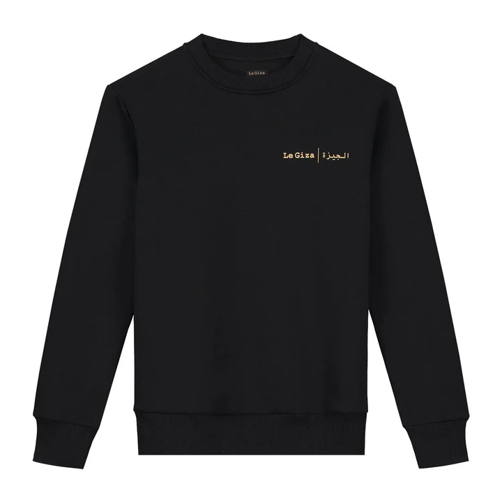 Twin logo Sweatshirt Black - Le Giza